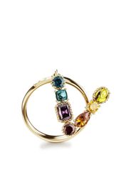 Dolce & Gabbana 18kt yellow gold Rainbow Alphabet V ring - Oro