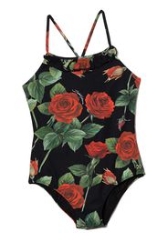 Dolce & Gabbana Kids DG GIRL SWMST IN RSE PRNT - Nero