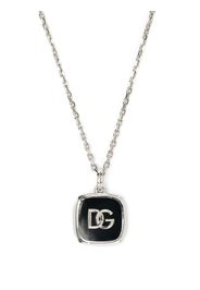 Dolce & Gabbana logo-plaque chain-link necklace - Nero