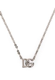 Dolce & Gabbana logo-plaque chain necklace - Argento