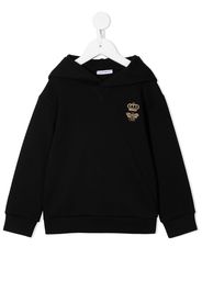 Dolce & Gabbana Kids embroidered-logo pullover hoodie - Nero