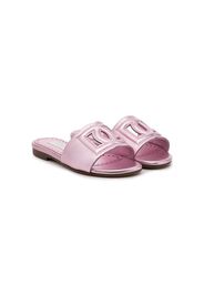 Dolce & Gabbana Kids Sandali con logo - Rosa