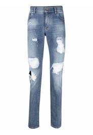 Dolce & Gabbana logo-plaque skinny-fit denim jeans - Blu