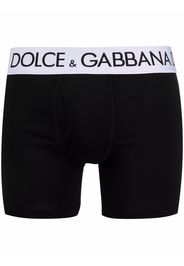 Dolce & Gabbana logo-waistband boxer trunks - Nero