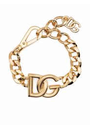 Dolce & Gabbana oversize logo curb chain bracelet - Oro