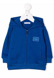 Dolce & Gabbana Kids logo-patch cotton jacket - Blu