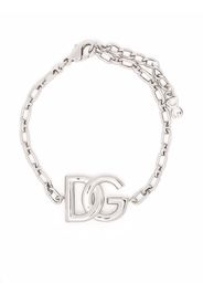 Dolce & Gabbana logo-plaque chain-link bracelet - Argento