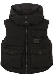 Dolce & Gabbana Kids Gilet imbottito con logo - Nero