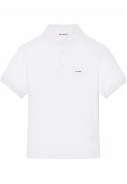 Dolce & Gabbana Kids Polo con applicazione - Bianco