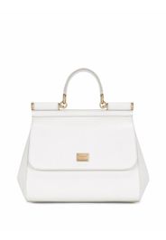 Dolce & Gabbana Medium Sicily leather tote bag - Bianco