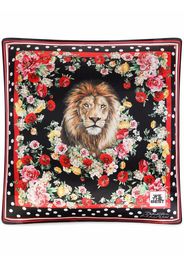 Dolce & Gabbana x DJ Khaled lion-print silk pillow - Nero