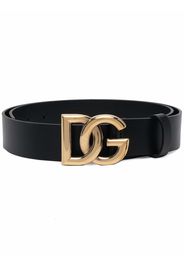 Dolce & Gabbana DG-logo leather belt - Nero