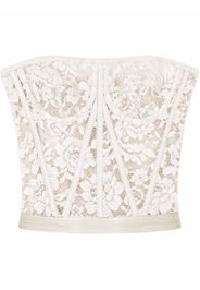 Dolce & Gabbana Top stile corsetto in pizzo - Bianco