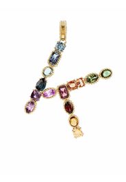 Dolce & Gabbana Collana con pendente in oro 18kt e pietre Rainbow Alphabet K