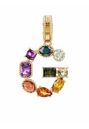 Dolce & Gabbana Rainbow Alphabet G 18kt yellow gold multi-stone pendant - Oro