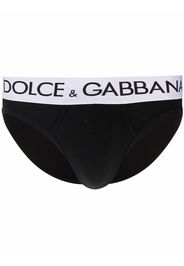 Dolce & Gabbana logo-waistband stretch-cotton briefs - Nero