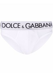 Dolce & Gabbana logo-waistband stretch-cotton briefs - Bianco