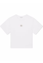 Dolce & Gabbana Kids DG logo plaque cotton T-shirt - Bianco