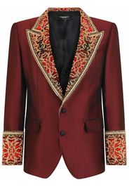 Dolce & Gabbana floral-jacquard three-piece suit - Rosso