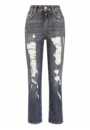 Dolce & Gabbana distressed cropped jeans - S9001 BLUE