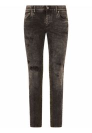 Dolce & Gabbana distressed-effect slim-cut jeans - Grigio