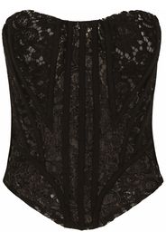 Dolce & Gabbana lace panelled corset-top - Nero