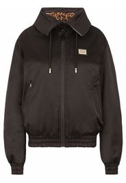 Dolce & Gabbana logo-patch hooded jacket - Nero