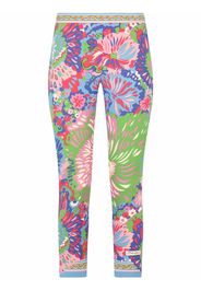 Dolce & Gabbana graphic-print silk trousers - Blu