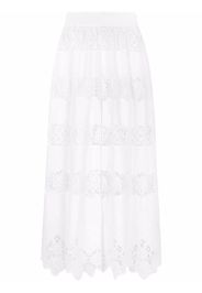 Dolce & Gabbana openwork embroidered culottes - Bianco