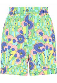 Dolce & Gabbana Shorts a fiori - Verde