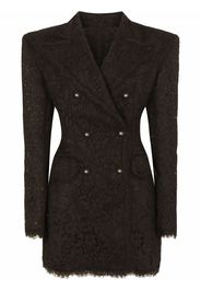 Dolce & Gabbana double breasted lace blazer - Nero