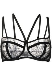 Dolce & Gabbana floral-lace balcony bra - Nero