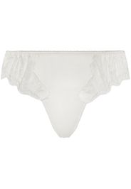 Dolce & Gabbana ruffle-trimmed lace thong - Bianco