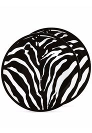 Dolce & Gabbana zebra-print porcelain plates - Nero