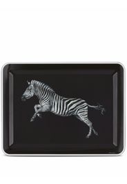 Dolce & Gabbana zebra-print wood tray - Nero