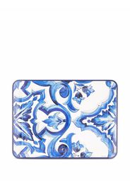 Dolce & Gabbana patterned wood tray - Bianco