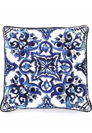 Dolce & Gabbana patterned square cushion - Bianco