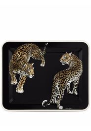 Dolce & Gabbana leopard print tray - Nero