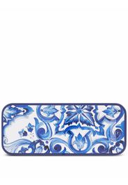 Dolce & Gabbana patterned wood tray - Blu