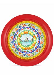 Dolce & Gabbana patterned circular tray - Rosso