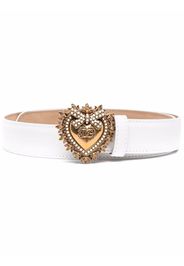 Dolce & Gabbana heart buckle belt - Bianco