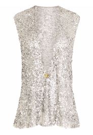 Dolce & Gabbana Top con glitter - Argento