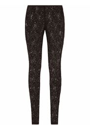 Dolce & Gabbana Leggings a fiori - Nero