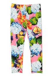 Dolce & Gabbana Kids Leggings a fiori - Rosa