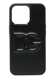 Dolce & Gabbana logo-embossed iPhone 13 case - Nero