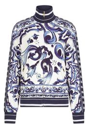 Dolce & Gabbana Bomber con stampa maioliche - Blu