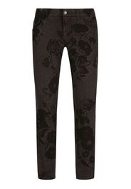 Dolce & Gabbana Jeans skinny con stampa - Nero