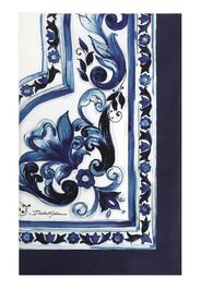 Dolce & Gabbana Sciarpa Majolica in twill - Blu