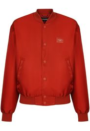 Dolce & Gabbana logo-patch bomber jacket - Rosso