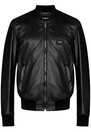 Dolce & Gabbana Bomber con applicazione logo - Nero